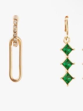 REVOLVE Wicked X 8 Other Reasons Crystal Earring Set Gold Tone